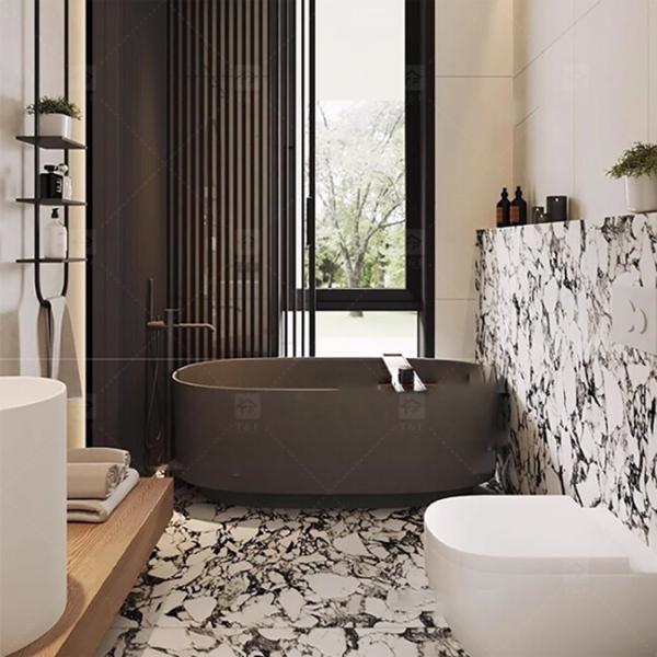 600x600mm White Matt Marble Glazed Ceramic Tiles Washroom Rustic Floor Wall Tiles