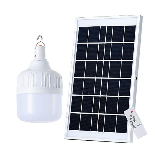 150lm/w ABS Material Waterproof USB Rechargeable LED Solar Emergency Bulb for Night Market Stall