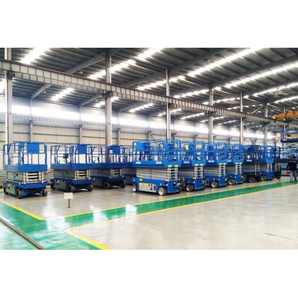 Mini Scissor Lift Equipment AC DC Motor Drive Elevating 8 Meters Height