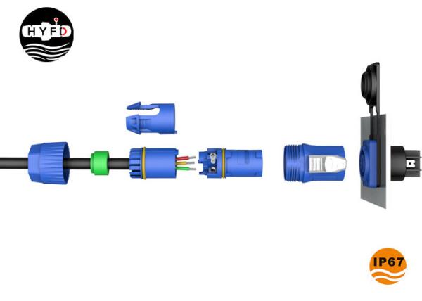 Conector impermeável da aviação do Pin 11.5MM de IP67 20A 500V 3