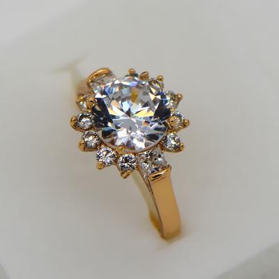 New trendy AAA+ Swiss Cubic Luxury Zircon crystal ring 18k gold plating jewelry gift