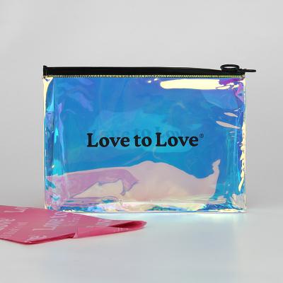 Sac en plastique clair de brosse de maquillage de PVC d'emballage qui respecte l'environnement de beauté avec le logo fait sur commande