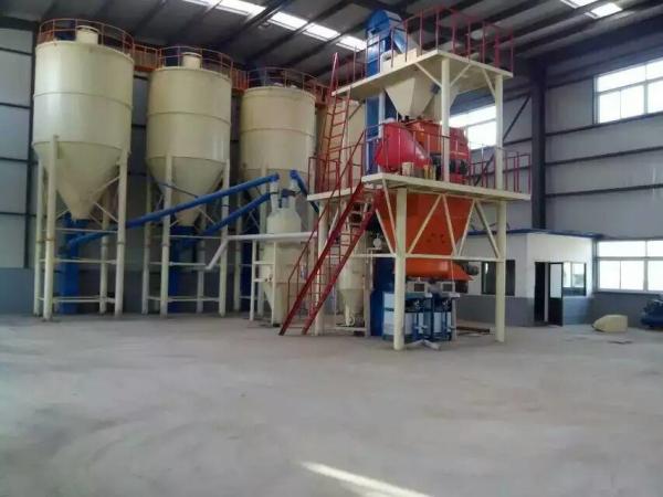A linha de produção seca Premixed adesiva mistura seca do almofariz da telha da areia faz à máquina com embalagem