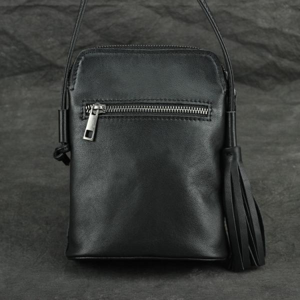 Messenger Sling Soft Large Black Genuine Leather Hobo Handbags