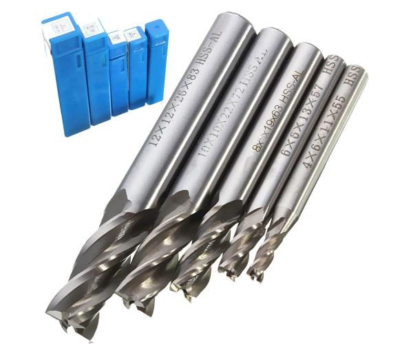 HSS 4 Flute End Mill Fully Ground CNC Milling Cutter