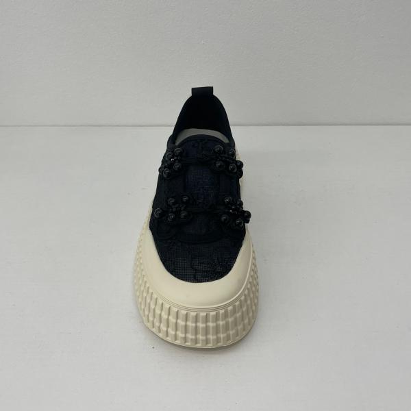 Casual Women Black Espadrilles Mid Top Black Designer Espadrilles