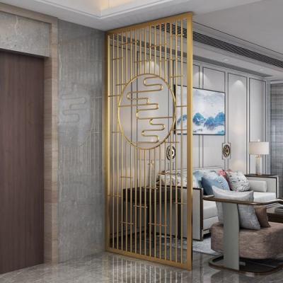 Customized Stainless Steel Art Screen For Room Divide In Gold Colour​