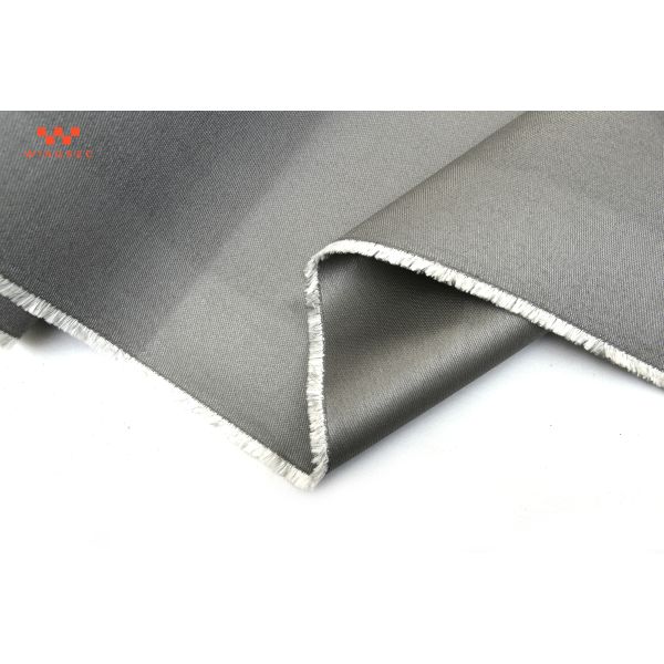 Flexible Lightweight Fire Retardant Curtain Fabric Silicone Coating SS Wire Reinforcement