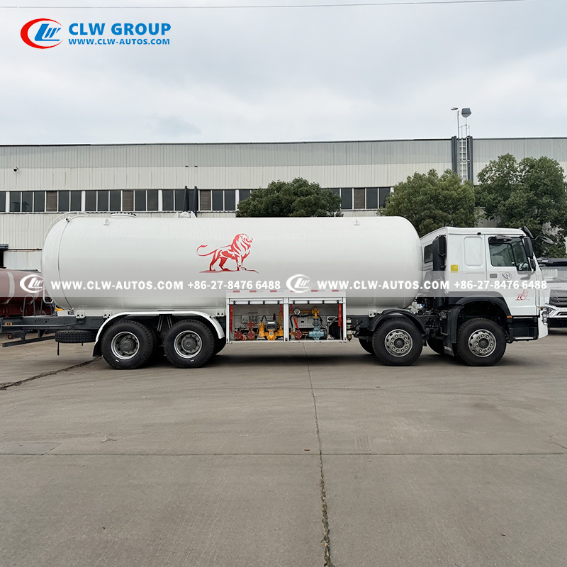Sinotruk HOWO 8x4 35.5m³ High-Capacity LPG Bobtail Truck with WEICHAI 365-400HP Engine and Q345R Steel Tank