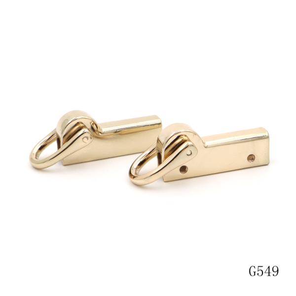 Custom Metal Bag Accessories Gold Double Ear Clip Corrosion Resistant For Bag Accessories