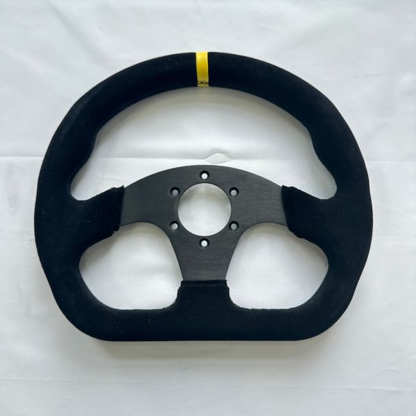 Left Hand Drift Race Car Steering Wheel 320mm Black Suede Spoke OEM
