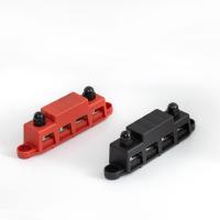 Bloque de distribución de energía de gran corriente Barras de autobuses Cooper Auto partes 250a Máquina de barras de autobuses 4 * M10 puntas y tornillos 3 * M4 con cala