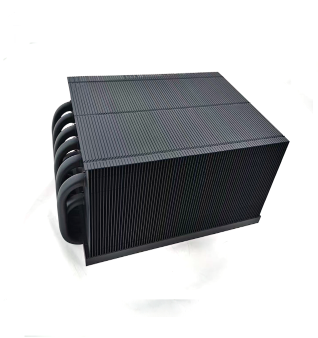 Custom 6 Heat Pipe Heatsink, Aluminum Fin Stack Heat Sink Module for Server IGBT Laser Power Amplifier Cooling