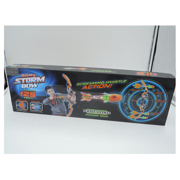 Fast Load Shooting Bow Set Kids Play Toys W / Whistle Sound Arrows 125 Feet