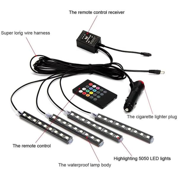 SMD 5050 12cm Car Interior Decoration Atmosphere Light