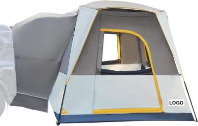 Área exterior 3.05*2.44*2.18M Instalação fácil Khaki poliéster fibra de vidro SUV tenda de acampamento com proteção UV e piso impermeável