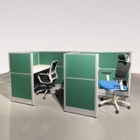 Escritorio de aluminio verde de la computadora de la partición de la estación de trabajo del escritorio de la computadora