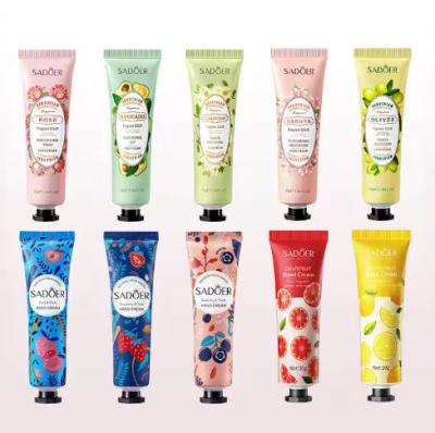 Fruits naturels portables Ingrédients végétaux Crème pour les mains Blanchissant Crème hydratante pour les mains