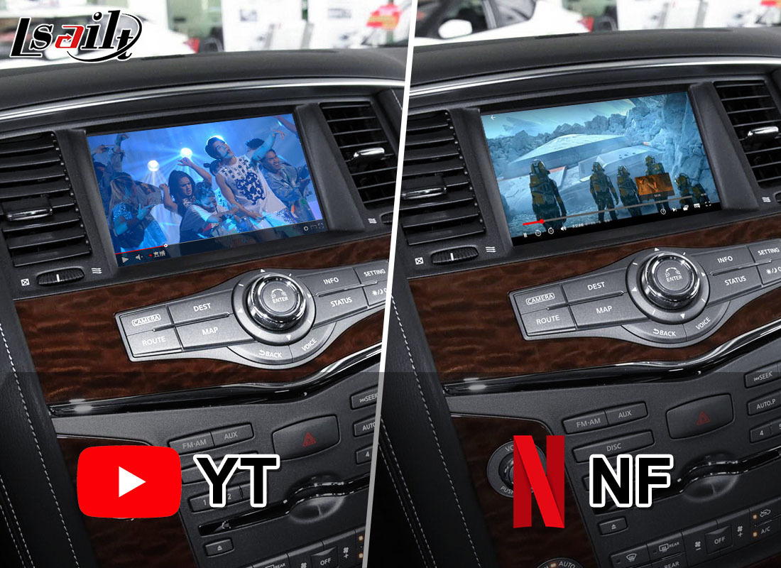 Экран мультимедиа автомобиля Lsailt для Armada с беспроводным CarPlay, YouTube Nissan патруля, дисплея подъема
