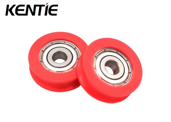 626ZZ 6x26x8mm Red U Shape SS Ball Bearing Pulley For Window Guide Rail