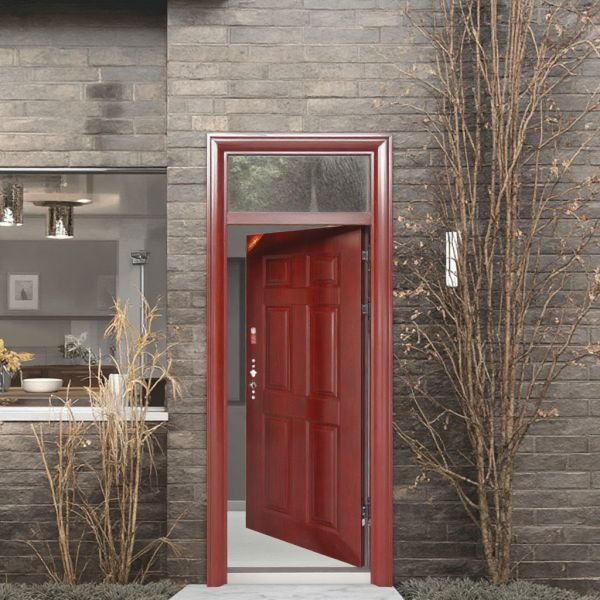 Galvanized Steel Security Door  Modern Villa Front Entrance  Corrosion Resistant  Durable