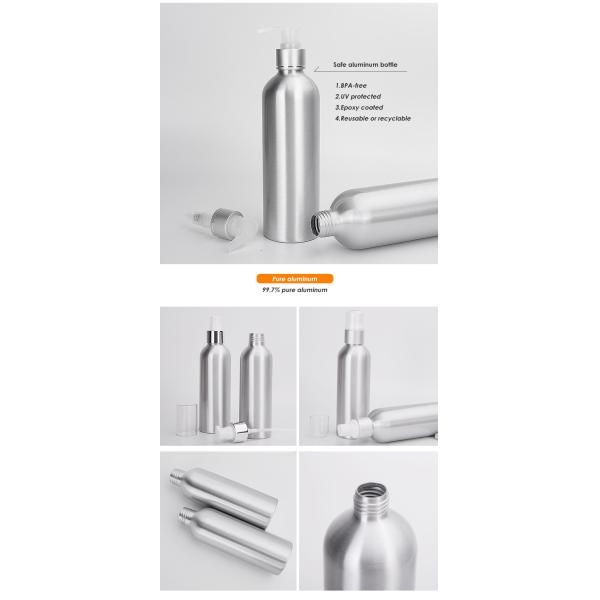 Empty Silver 15ml 30ml 50ml 100ml 250ml 500ml 600ml 1000ml Aluminum Water Bottle PERFUME Personal Skin Care Packaging