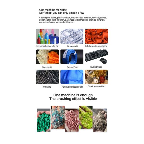 620 kg Weight Plastic Shredder/ Crusher Machine for Plastic in Wooden Case Packaging