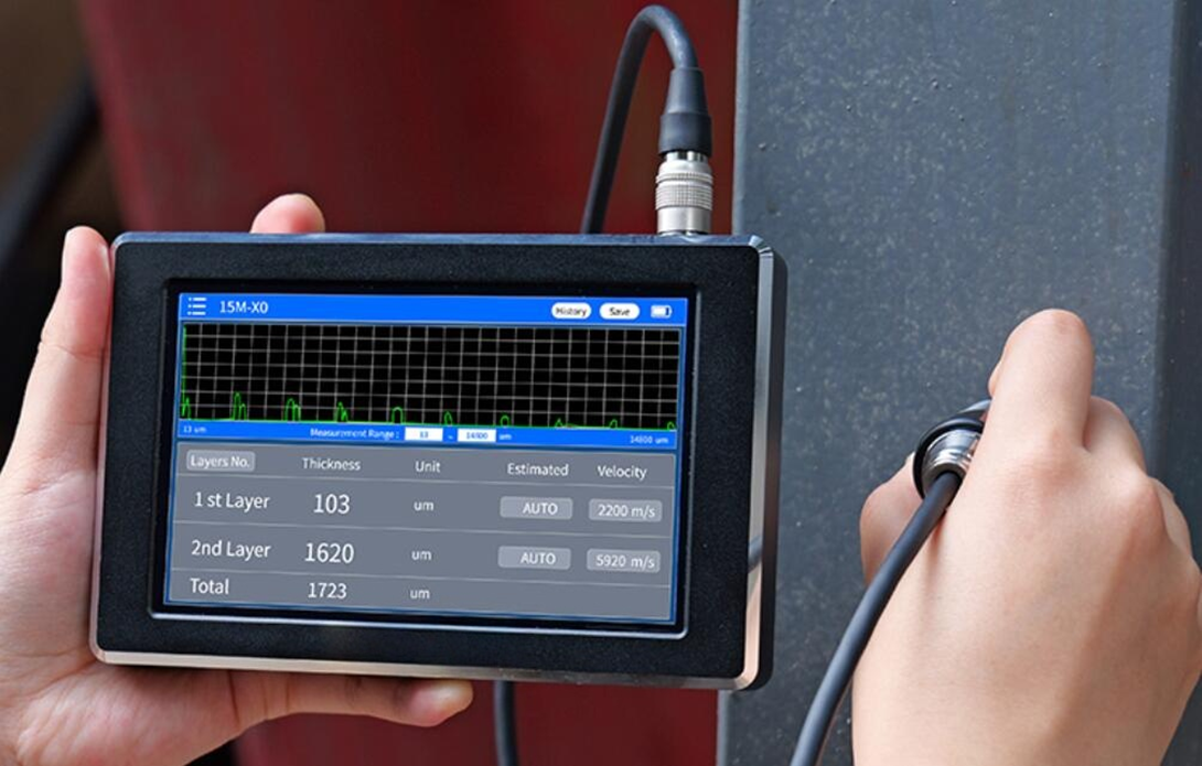 86216 Multilayer Ultrasonic Coating Thickness Gauge with Micron-Level Accuracy and High-Definition IPS Color Display