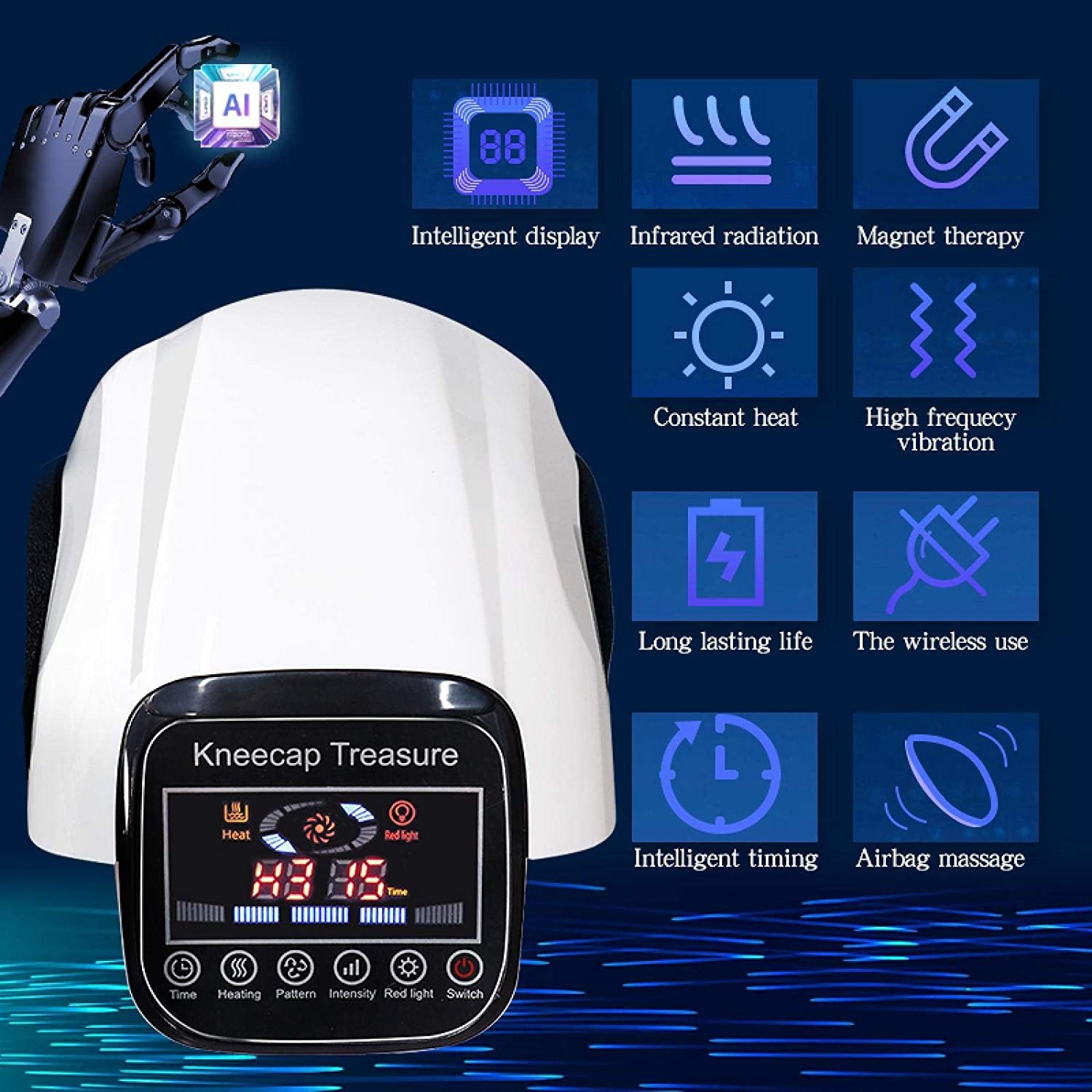 Поручать USB дисплея 5V 2A LCD Massager соединения колена терапией Soreness