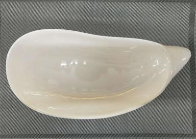 A trombeta branca da louça da melamina - Shell - dê forma ao peso 405g do comprimento 25cm do prato