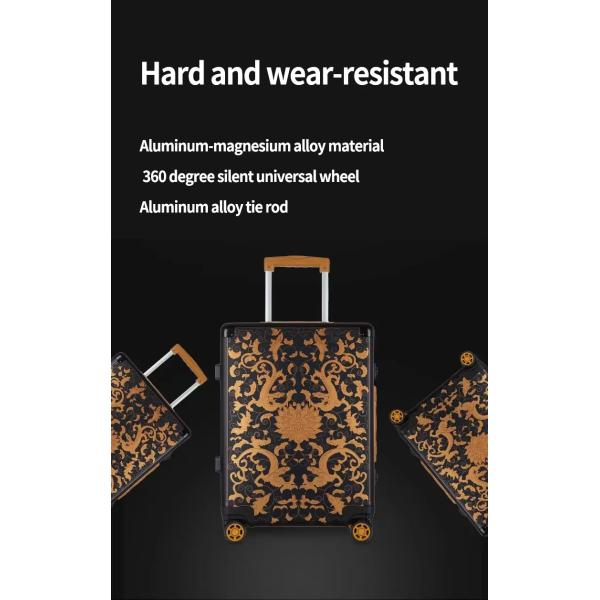 Chinese Palace-Style Ornate Carry-On Suitcase