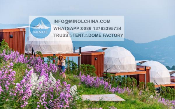 Best Selling Products 6-8 Person Chimney Stove Glamping Winter Tent With Stove