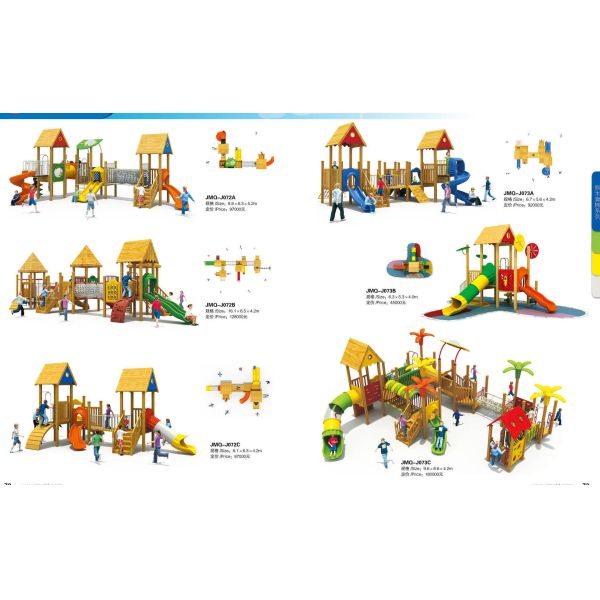 Popular Games Children Wooden Playground Equipment Environment Friendly