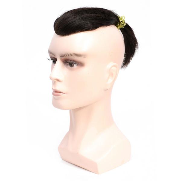Light Density Remy Hair Men's Toupee Full Hand Tied Technique Swiss Lace Hair System
