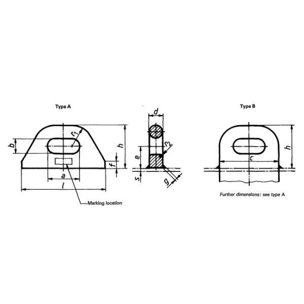 Bateau de levage ovale matériel de forge de plat d'oeil d'OIN 8146 Eyeplate amarrant l'équipement