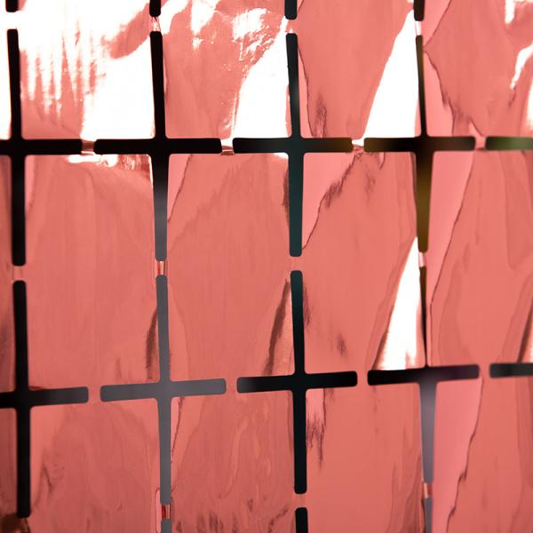 Waterproof Foil Grid Party Dressing Square Foil Backdrop For Living Room Decoration