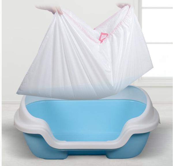 Cat Litter Box Liners Heavy Duty - Tear & Leak Resistant - Drawstring Close - Jumbo, 15 Count