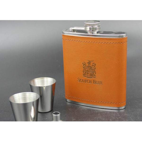 Kitchen Household Items 7 Ounce Metal Alcohol Flask Deluxe  Box Set