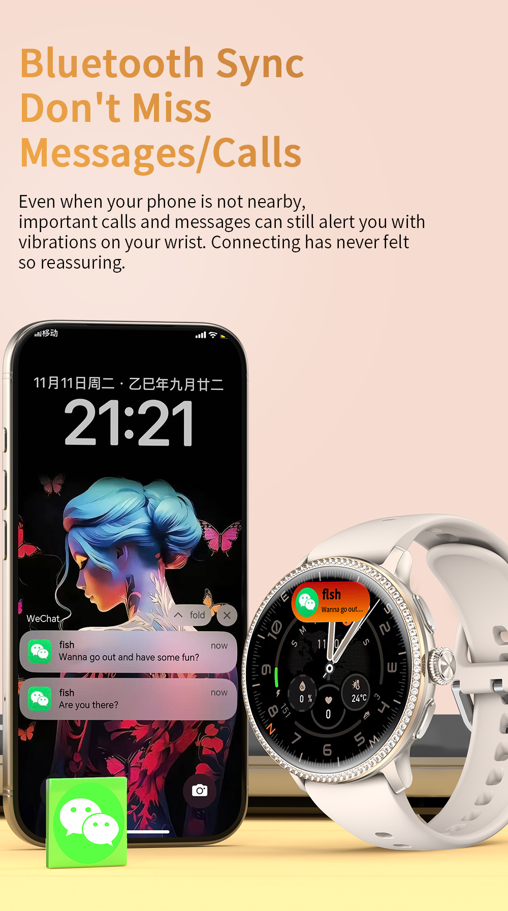 H80 4G Android Women Smart Watch AMOLED Display 3GB+32GB Storage NFC SIM Card Video Call IP68 Waterproof AI Voice Assistant