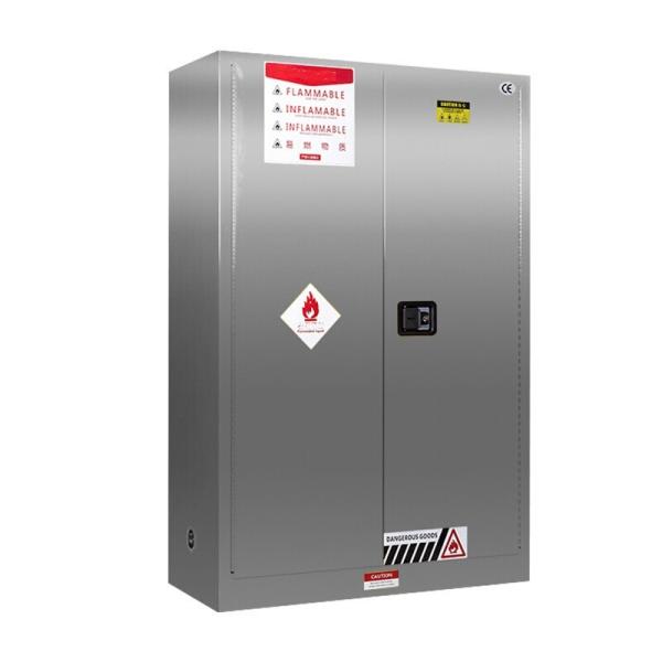 Armoire de rangement en acier chimique inoxydable avec poignée en retrait pour la sécurité
