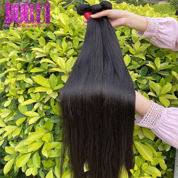 Peruvian Straight Hair Bundles , Peruvian Straight Hair With Closure 8-30