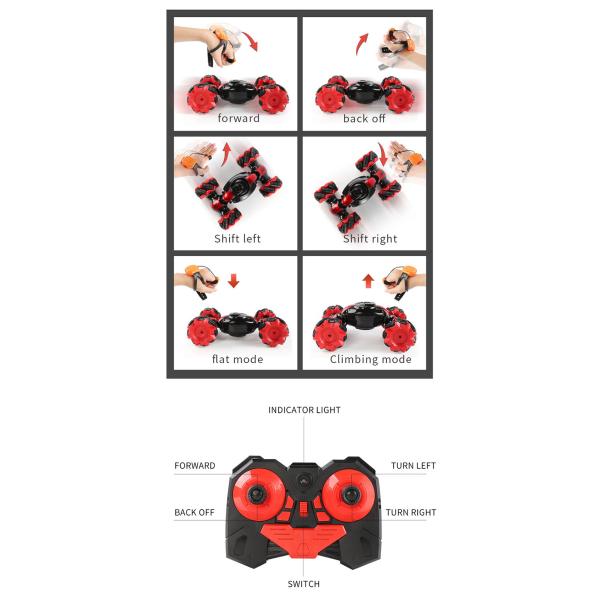 Watch Remote Control Deformation Off-Road Vehicle Drift Climbing Car with USB Cable