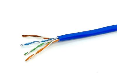 24AWG 4 emparelha o sólido de cobre desencapado porque o PVC interno do azul do cabo maioria de CAT5E torceu o fio