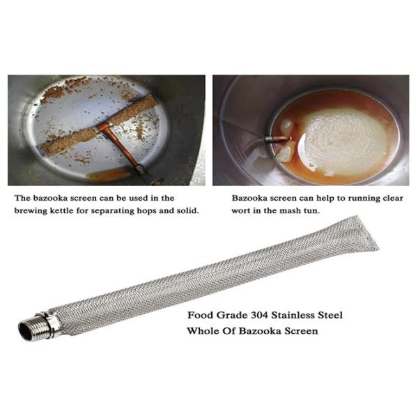 Beer Homemade 0.9mm Thickness Stainless Steel Bazooka Screen 50 Mesh