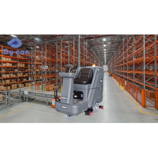 Automate Warehouse Cleaning: High-Capacity Ride-On Scrubber For Automated High-Bay Warehouses