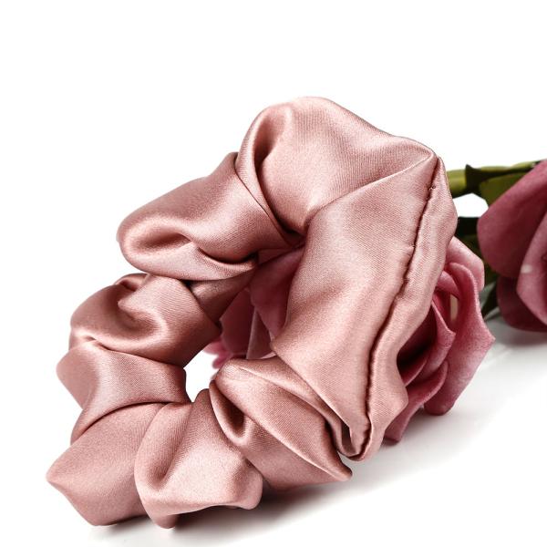Custom 22mm Mulberry Silk Scrunchies 0.03kg Elastic Hair Bands