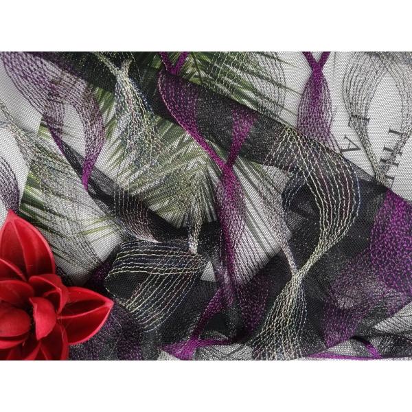 Ткань вышивки домашнего пурпура тканей геометрическая покрашенная