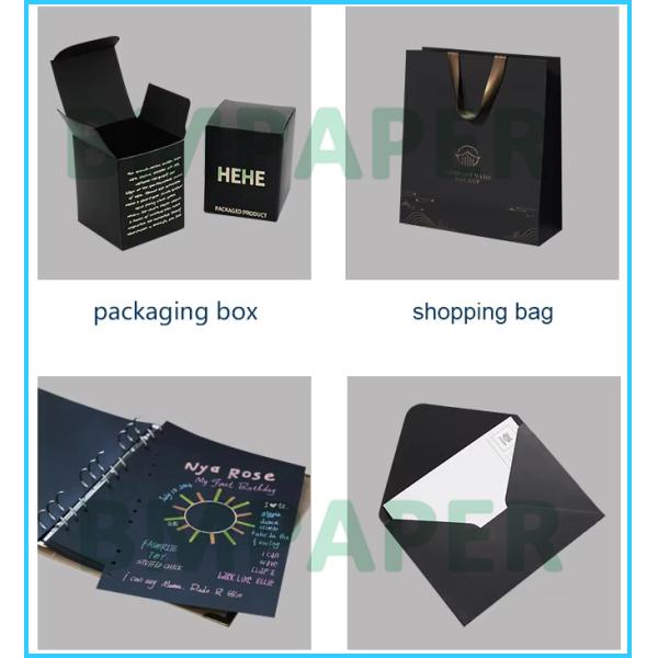 400gsm Solid Black Kraft Paper For Jewellery Box Strong Toughness 30'' x 40''