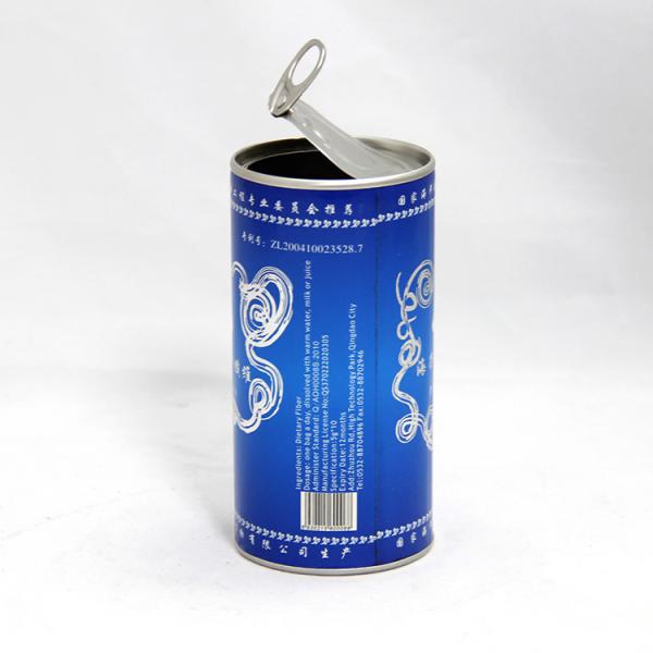 Чонсервные банкы голубой бумаги CMYK составные с алюминиевой легкой открытой крышкой для порошка и чая