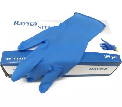 Medical Examination Nitrile Powder Free Gloves Textured Fingertips For Wet And Dry Grip